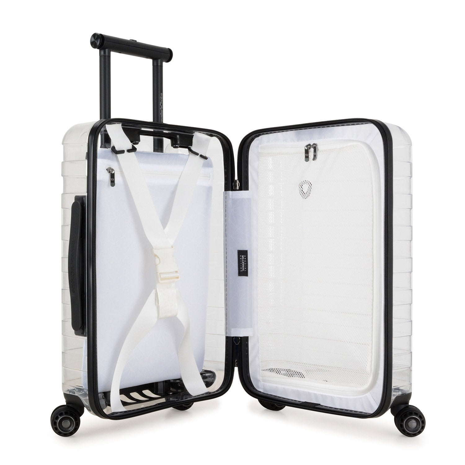 Millennial II Clear Transparent Carry On Luggage - Lightweight Durable Suitcase for Travel, Business Trips & Weekend Getaways
