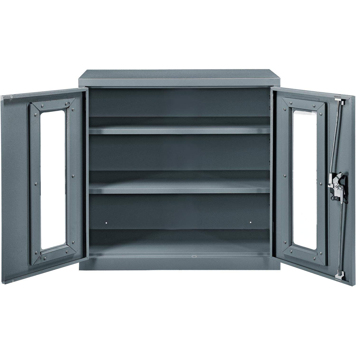 Global Industrial Clear View Wall Storage Cabinet - 30x12x30 Inches, Gray - Perfect for Garage, Workshop & Office Organization