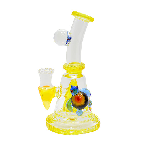 Premium Cheech Flower Percolator Dab Rig - 10mm Quartz Banger & Glass Water Pipe for Concentrates - Perfect for Home Use, Parties & Relaxation