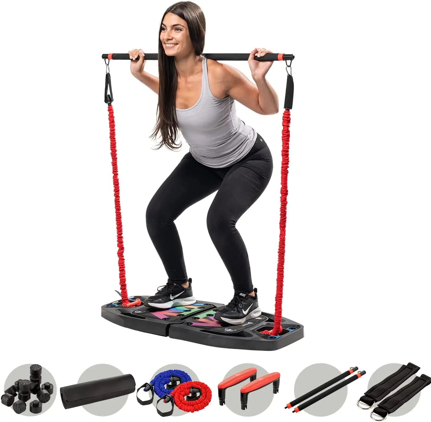 InfinityBox Premium Workout Set - Home Gym Equipment for Full Body Training | Strength Training & Fitness Accessories for Men & Women | Perfect for Home Workouts, Garage Gym & Small Spaces