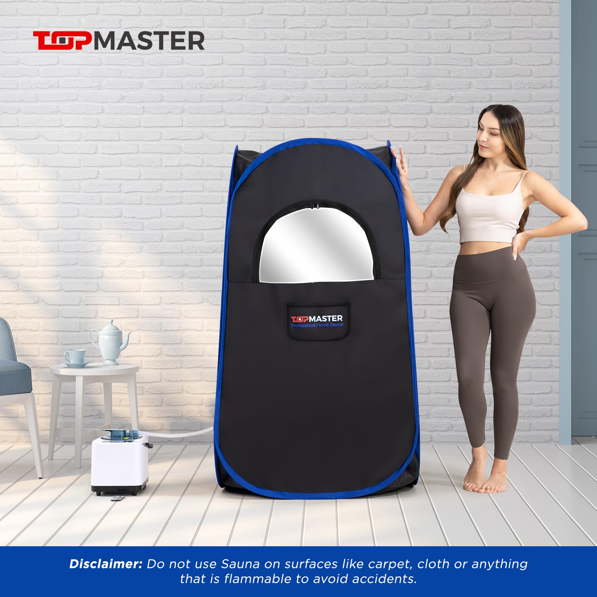 Foldable Portable Steam Sauna Tent for Home - 3L 1100W Steam Generator with Remote Control & Foldable Chair - Indoor Personal Sauna Box for Relaxation, Detox & Weight Loss - Perfect for Spa, Yoga & Home Wellness