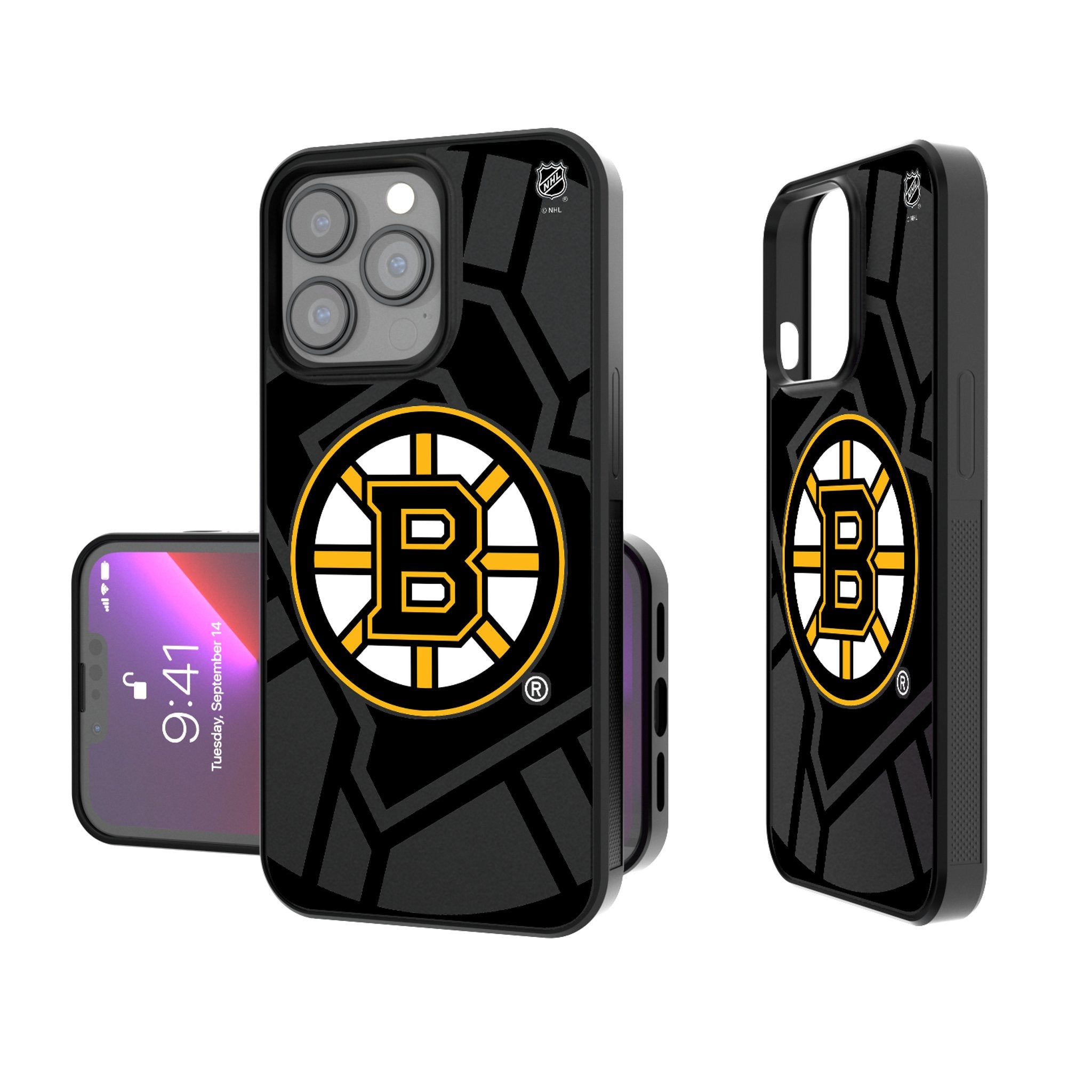 Boston Bruins Monocolor Tilt Bump Phone Case - Protective Cover for iPhone & Android - Perfect for Hockey Fans & Game Days