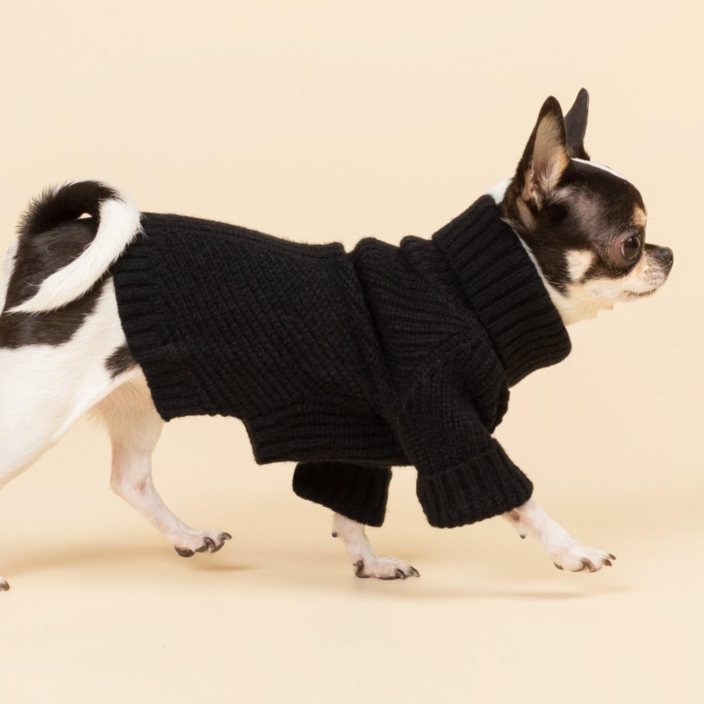 Fitwarm Dog Turtleneck Sweater - Thermal Knit Pet Coat for Small Dogs & Cats - Winter Warmth at Home & Outdoors