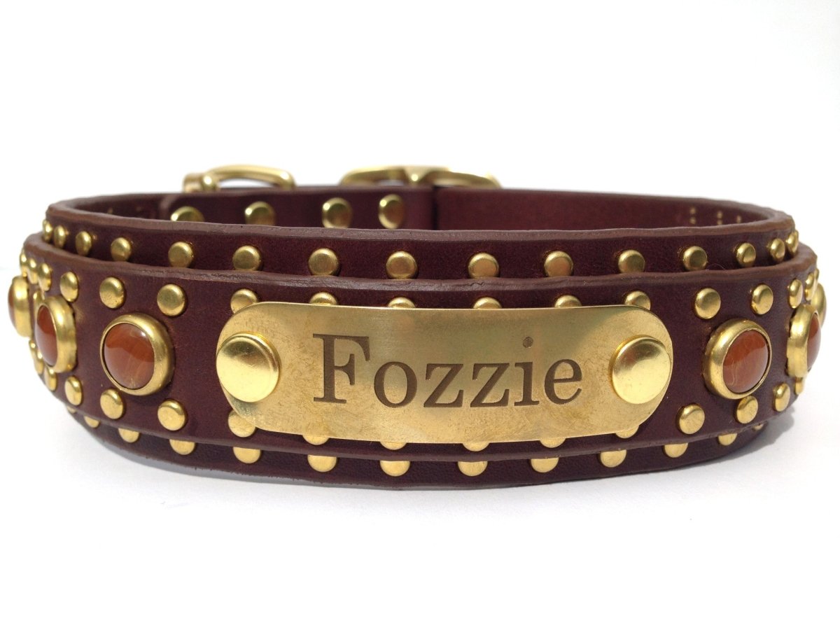 Premium Genuine Leather Dog Collar - Adjustable & Durable Pet Collar for Small Medium Large Dogs - Perfect for Daily Walks, Training & Outdoor Adventures