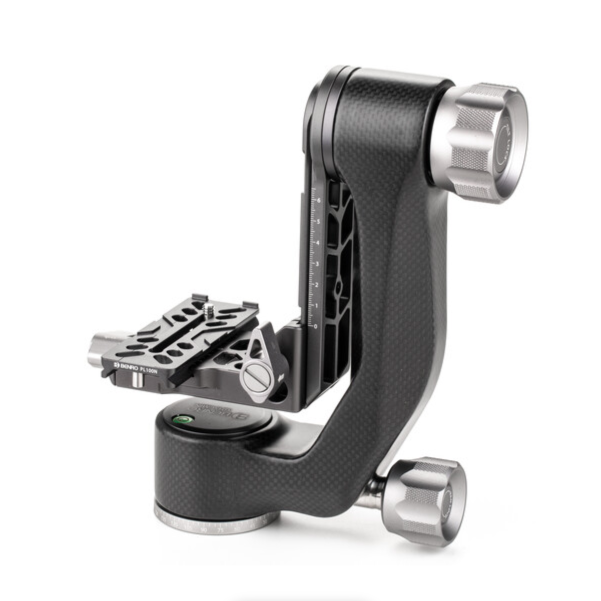 Benro Mini Gimbal Head with Carbon Fiber PL100N Plate - Compact & Lightweight Tripod Head for DSLR & Mirrorless Cameras - Perfect for Travel, Wildlife & Landscape Photography