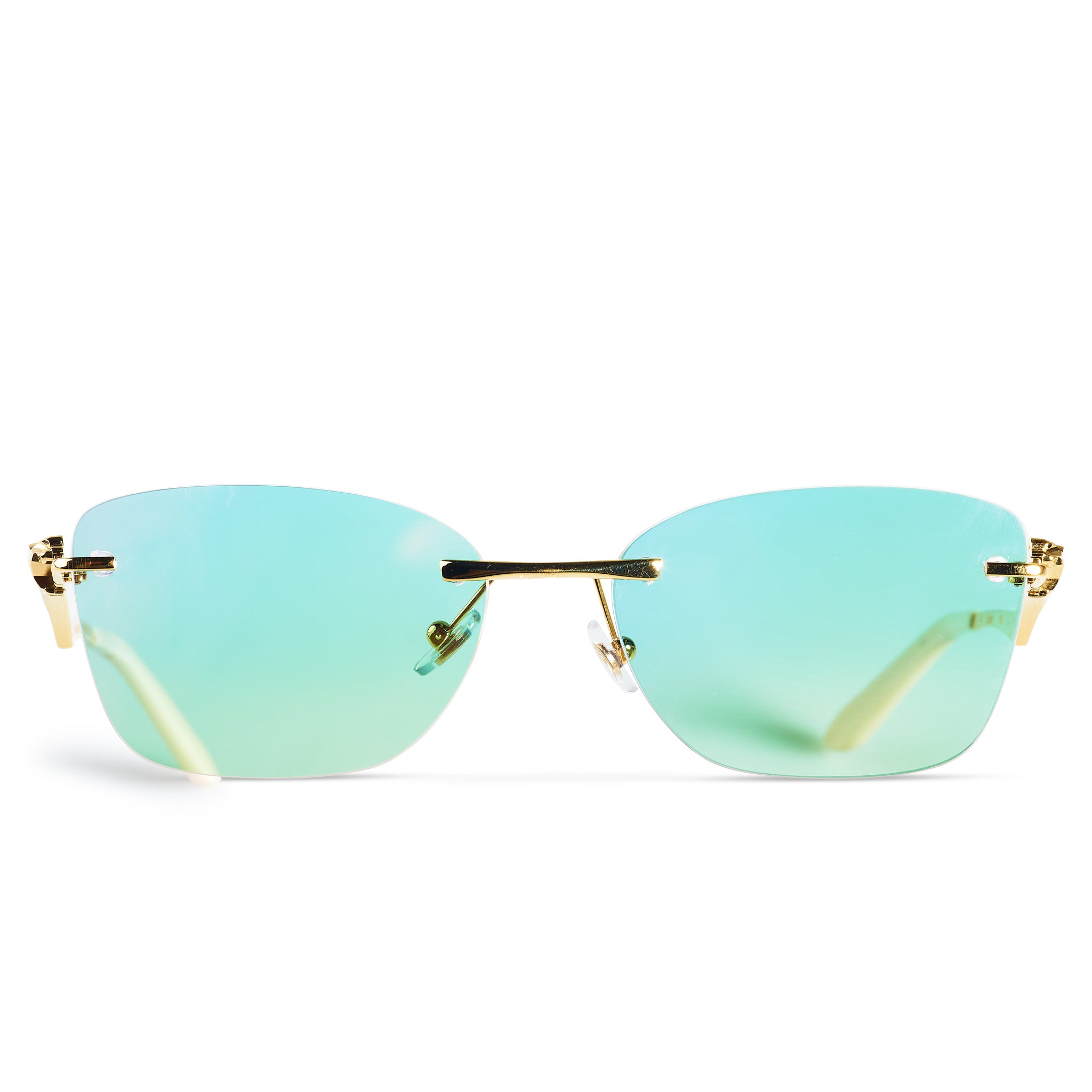 Cartier Panthere De Cartier CT0120O 002 Rimless Sunglasses for Women & Men - Luxury Designer Eyewear for Fashion & Outdoor Activities