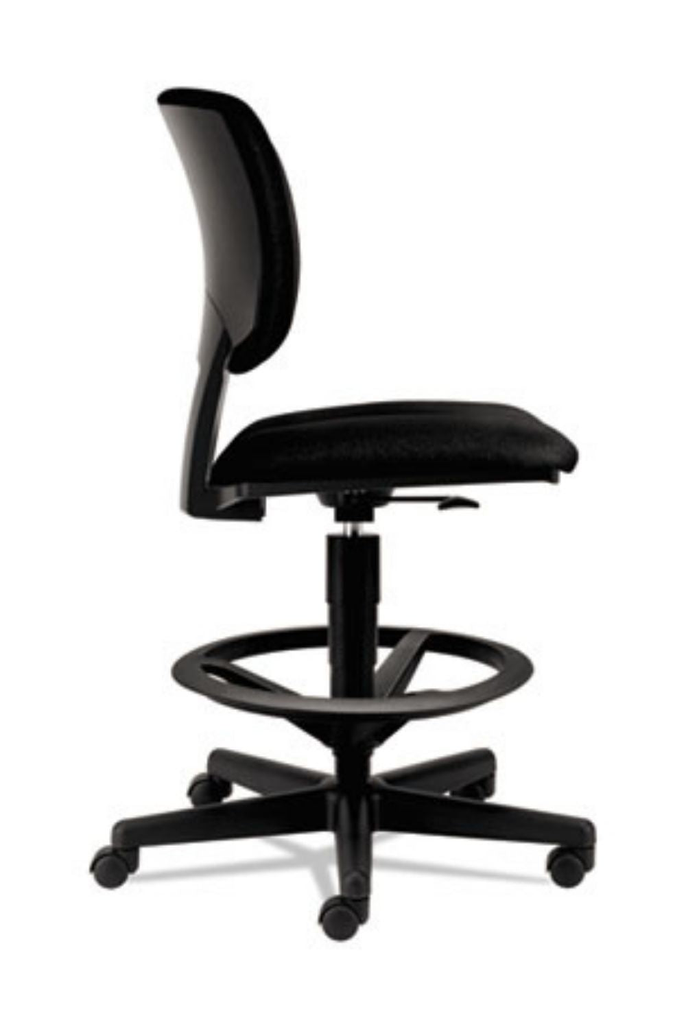 HON Volt Series Adjustable Task Stool with Steel Foot Ring - Ergonomic Office Chair for Home & Work - Perfect for Standing Desks, Workstations & Home Offices