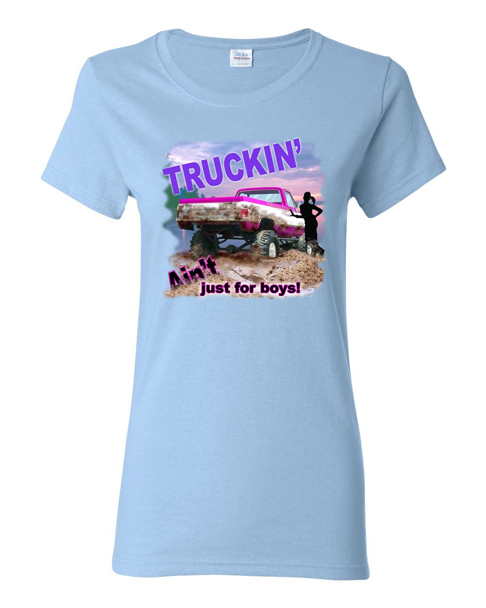 Wild Bobby Truckin' Graphic T-Shirt for Women - Cool Cars & Trucks Design - Casual Wear & Road Trip Outfit