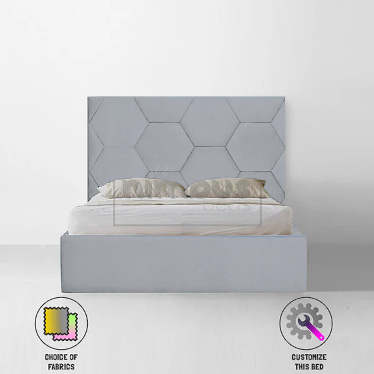 Queen Size Honeycomb Bed Frame with Strong Metal Support - Perfect for Modern Bedrooms & Guest Rooms