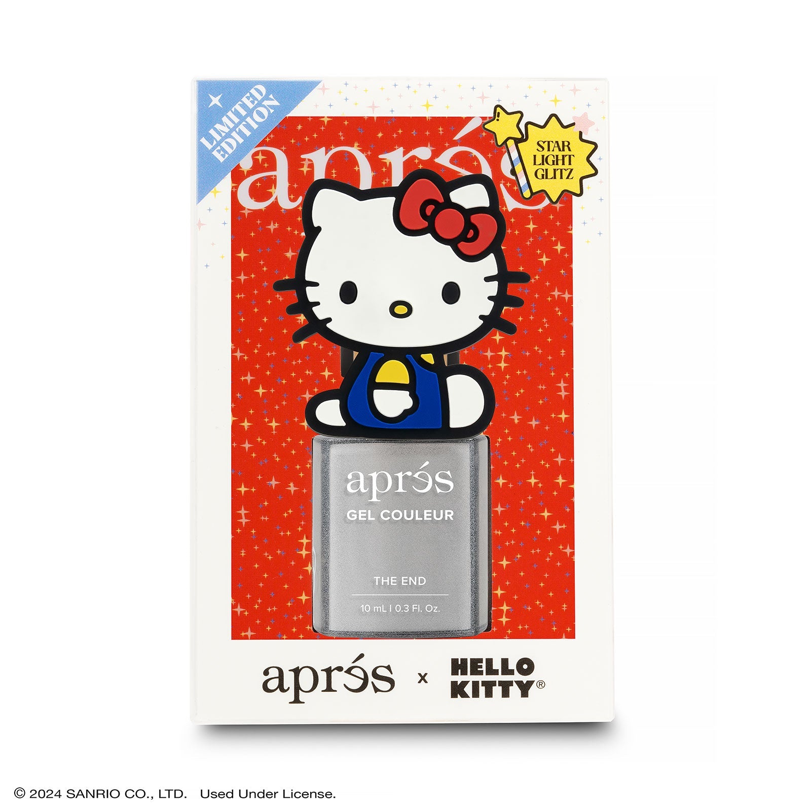 Apres Hello Kitty Flash Glitter Gel Polish - Long Lasting Nail Art Glitter for Manicure & Pedicure | Perfect for Parties, Holidays & Special Occasions