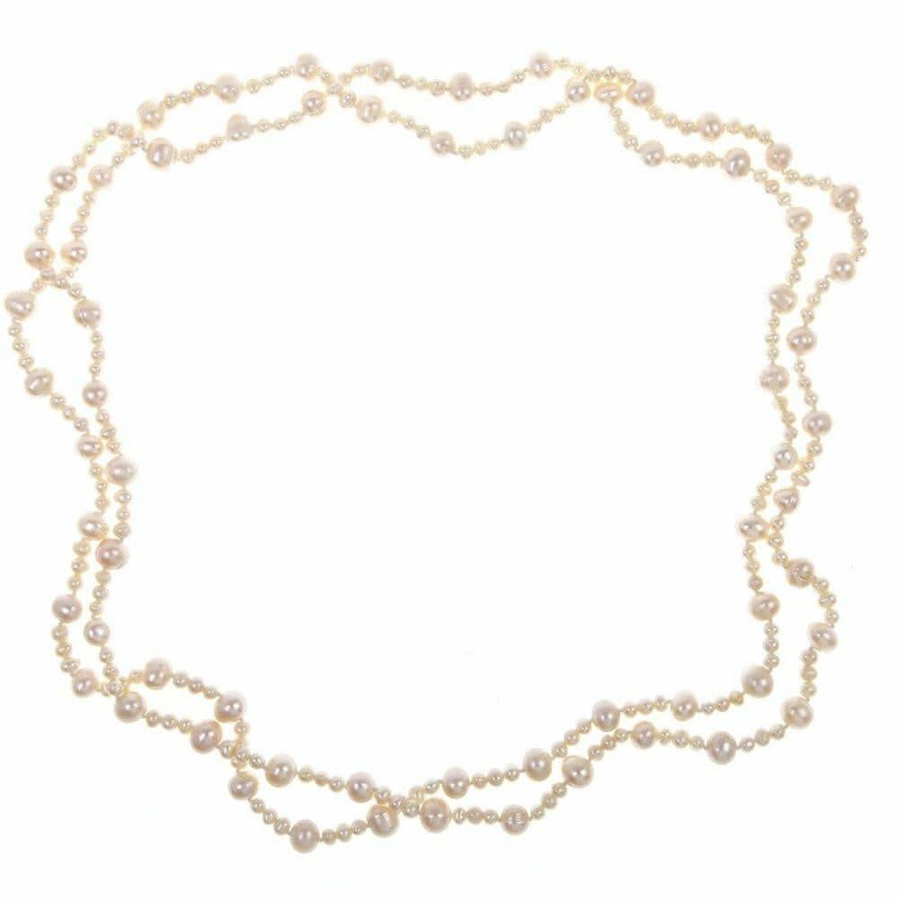 Eternal Pearl Necklace with Champagne Color - Elegant Jewelry for Women, Perfect for Weddings, Parties & Special Occasions