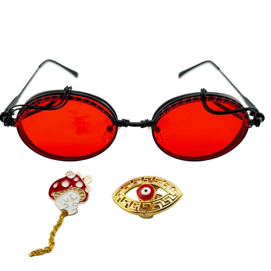 SHROOMViSiON 1 of 1 SpunClips™ - Unique Mushroom-Themed Hair Clips for Women | Perfect for Boho Fashion, Music Festivals & Everyday Style