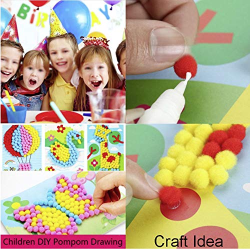 YYCRAFT 100pcs 1 Inch Soft Fluffy Pom Poms Balls - Premium DIY Craft Supplies for Scrapbooking, Knitting, Party Decorations & Home Decor (Red)