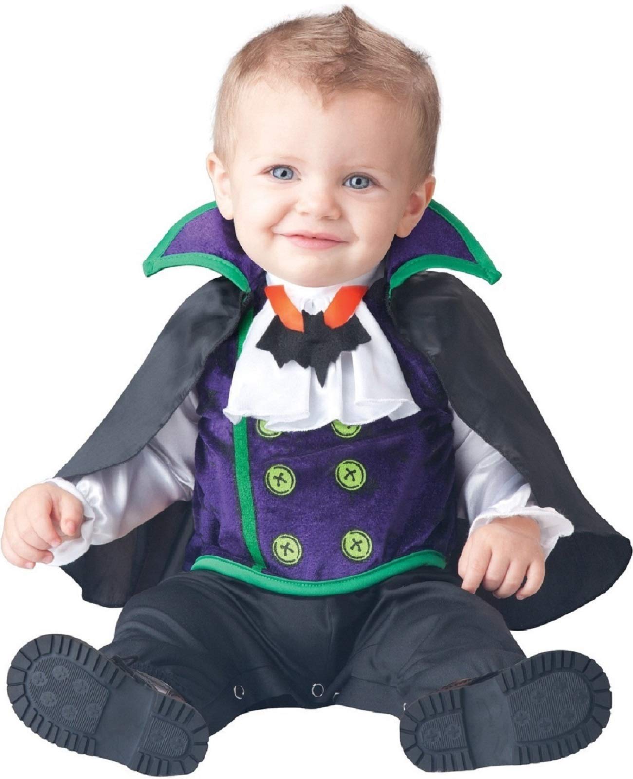 Premium Baby Boy's Count Cutie Vampire Halloween Costume - Black (6-12 Months) | Cute & Spooky Outfit for Halloween Parties, Trick-or-Treating & Photo Shoots