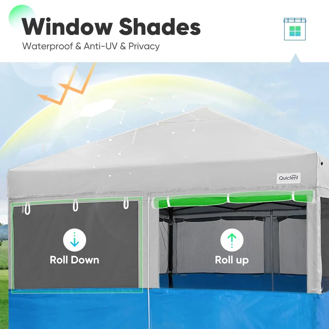 10' x 10' Two-in-One Screened Pop Up Canopy Tent - Perfect for Outdoor Camping, Picnics, Beach Parties & Backyard Gatherings