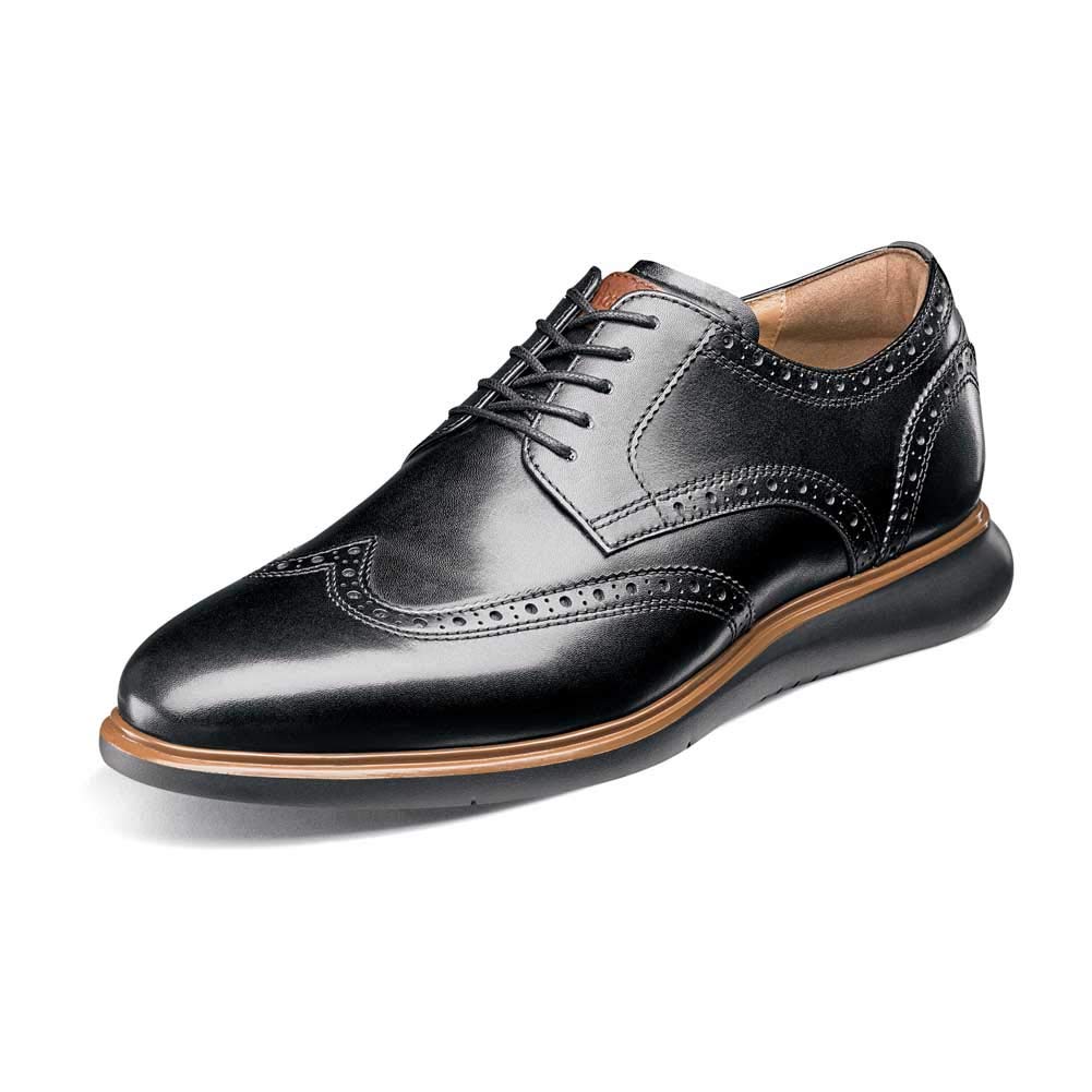 Florsheim Men's Fuel Wing Tip Oxford Dress Shoes - Classic Business & Formal Leather Shoes for Men - Perfect for Office, Weddings & Special Occasions