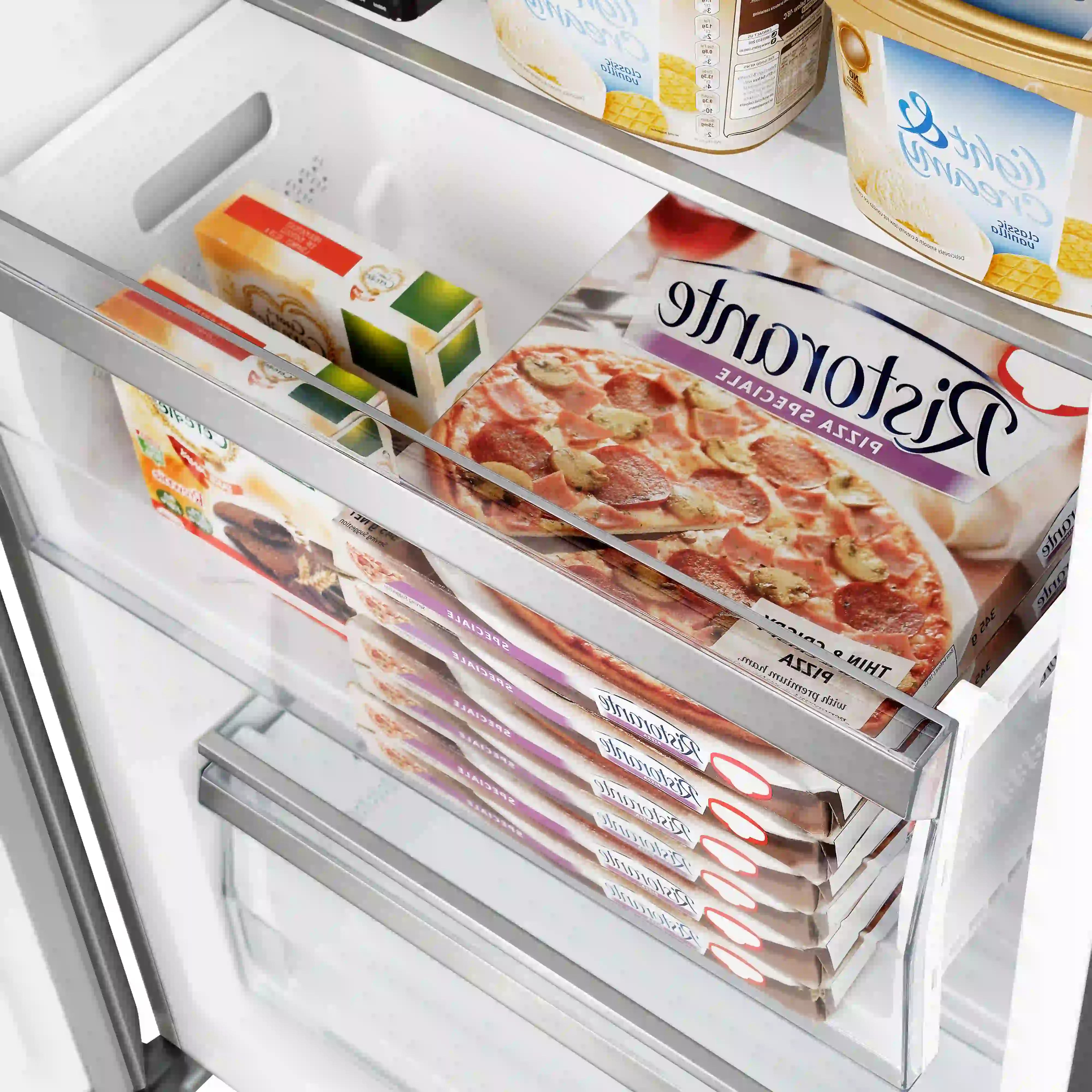 Forno Maderno 32 Inch 13.6 cu.ft. Left Swing Convertible Refrigerator Freezer - Built-In Stainless Steel with Decorative Grill Trim (FFFFD1722 32LS) - Perfect for Modern Kitchens, Open Concept Living Spaces & Home Bars
