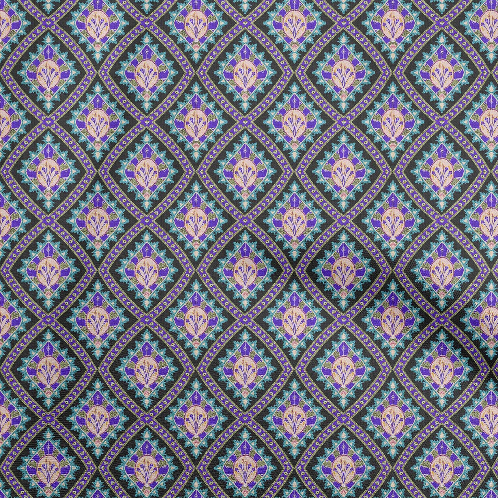 Premium 100% Cotton Cambric Black Fabric - 42 Inch Wide by The Yard for Asian Kilim Dresses & DIY Sewing Projects | Perfect for Traditional Clothing, Home Decor & Crafting