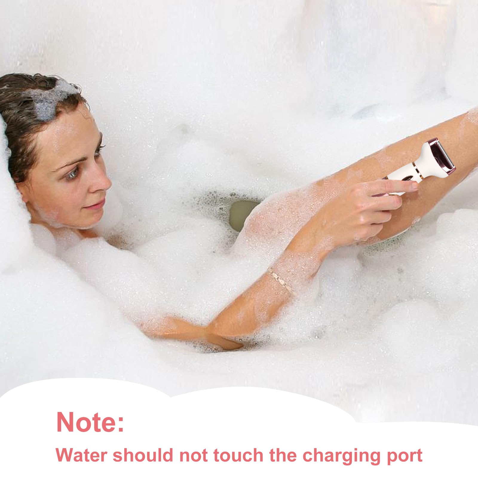 Best Electric Shaver for Women - Rechargeable Painless Hair Removal Razor with LED Display for Face, Legs, Underarms & Bikini Area - Wet/Dry Use for Shower & Travel - Smooth Skin at Home or On The Go