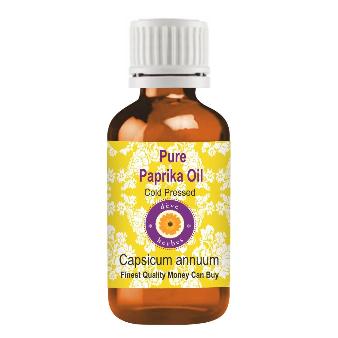 Deve Herbes Pure Paprika Oil (Capsicum Annuum) 10ml - 100% Natural, Cold Pressed, Therapeutic Grade Essential Oil for Aromatherapy, Massage & Skin Care