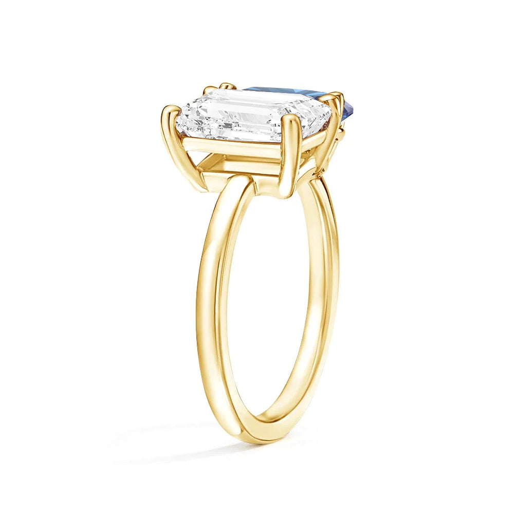 Personalized Toi et Moi Moissanite Birthstone Ring - Custom Anniversary Gift for Couples, Engagements & Romantic Occasions