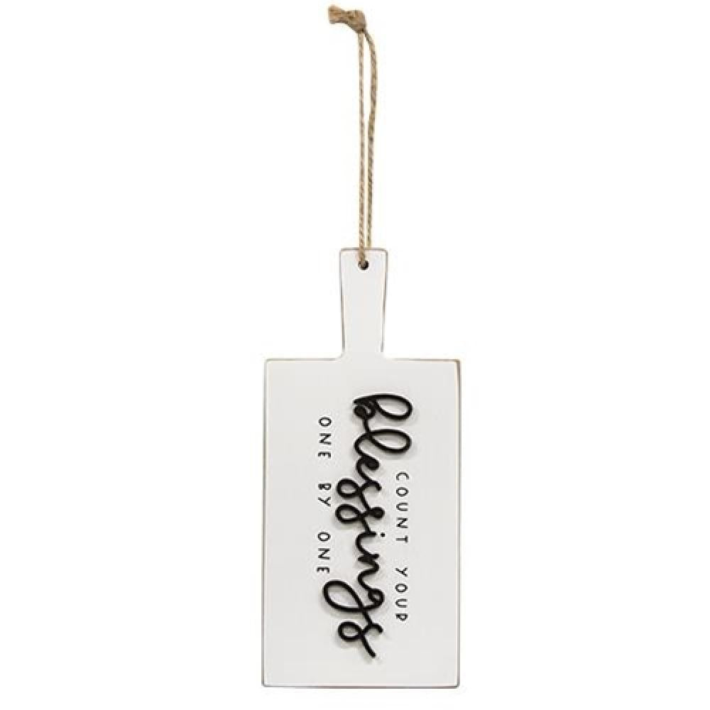 Count Your Blessings Wooden Cutting Board Sign - Rustic Home Decor for Kitchen, Dining Room & Farmhouse - Perfect for Thanksgiving, Christmas & Holiday Gifts