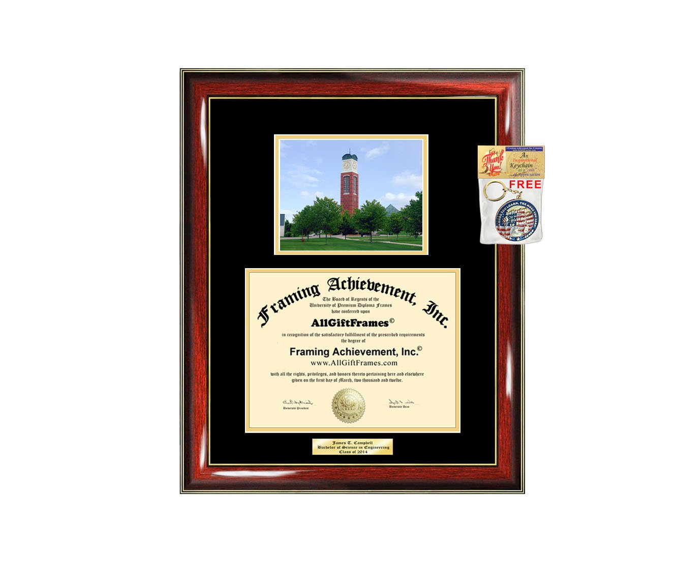 GVSU Grand Valley State University Diploma Frame - Engraved Graduation Picture Frame for Bachelor, Masters, MBA, PhD & Doctorate Degrees | Perfect Graduation Gift Idea | Display Your Achievement in Office, Home or Study Room