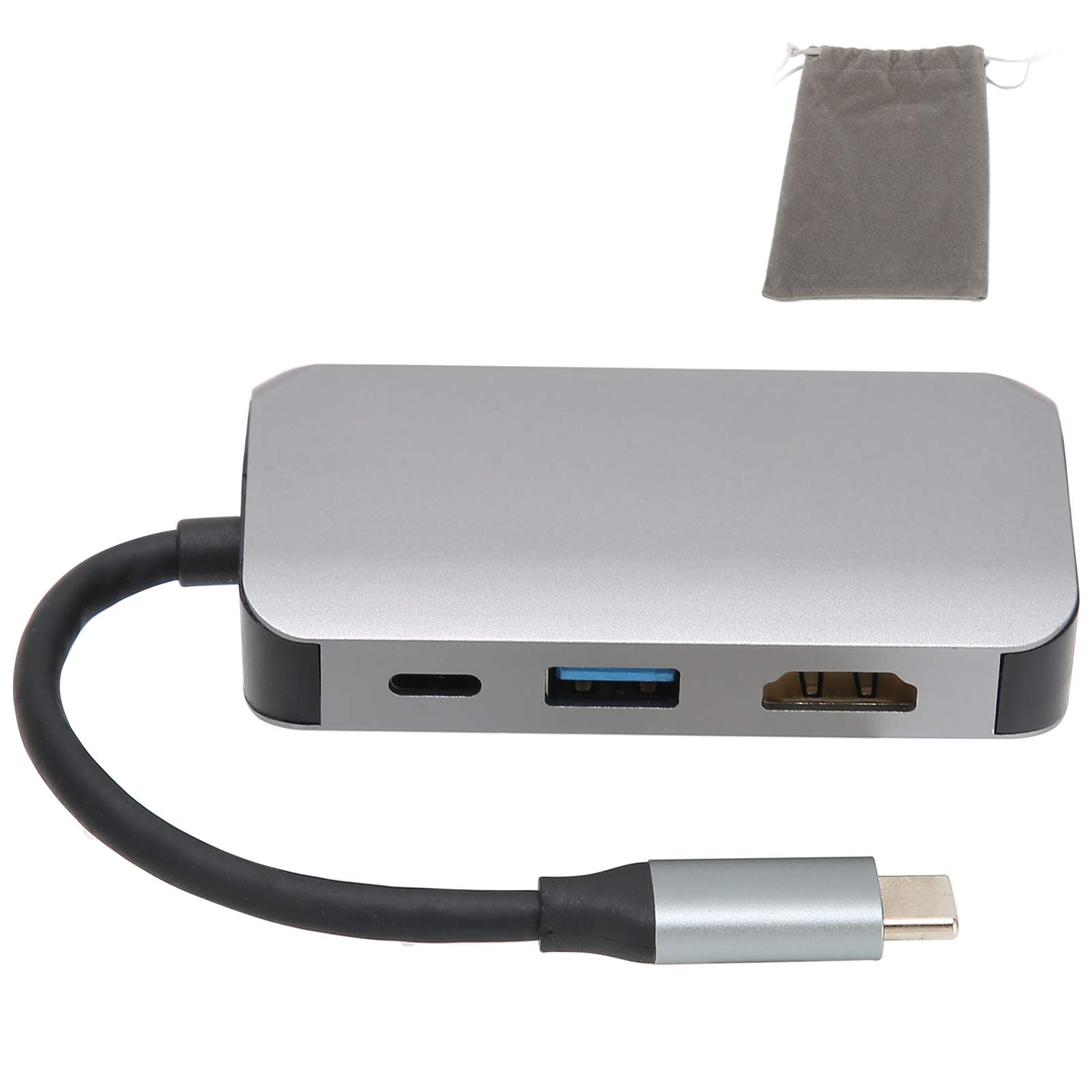 4-in-1 USB C Hub with HDMI, PD Charging, USB 3.0 & VGA - Multi-Port Adapter for MacBook, Chromebook, Windows Laptops - Perfect for Home Office, Online Classes & Business Presentations