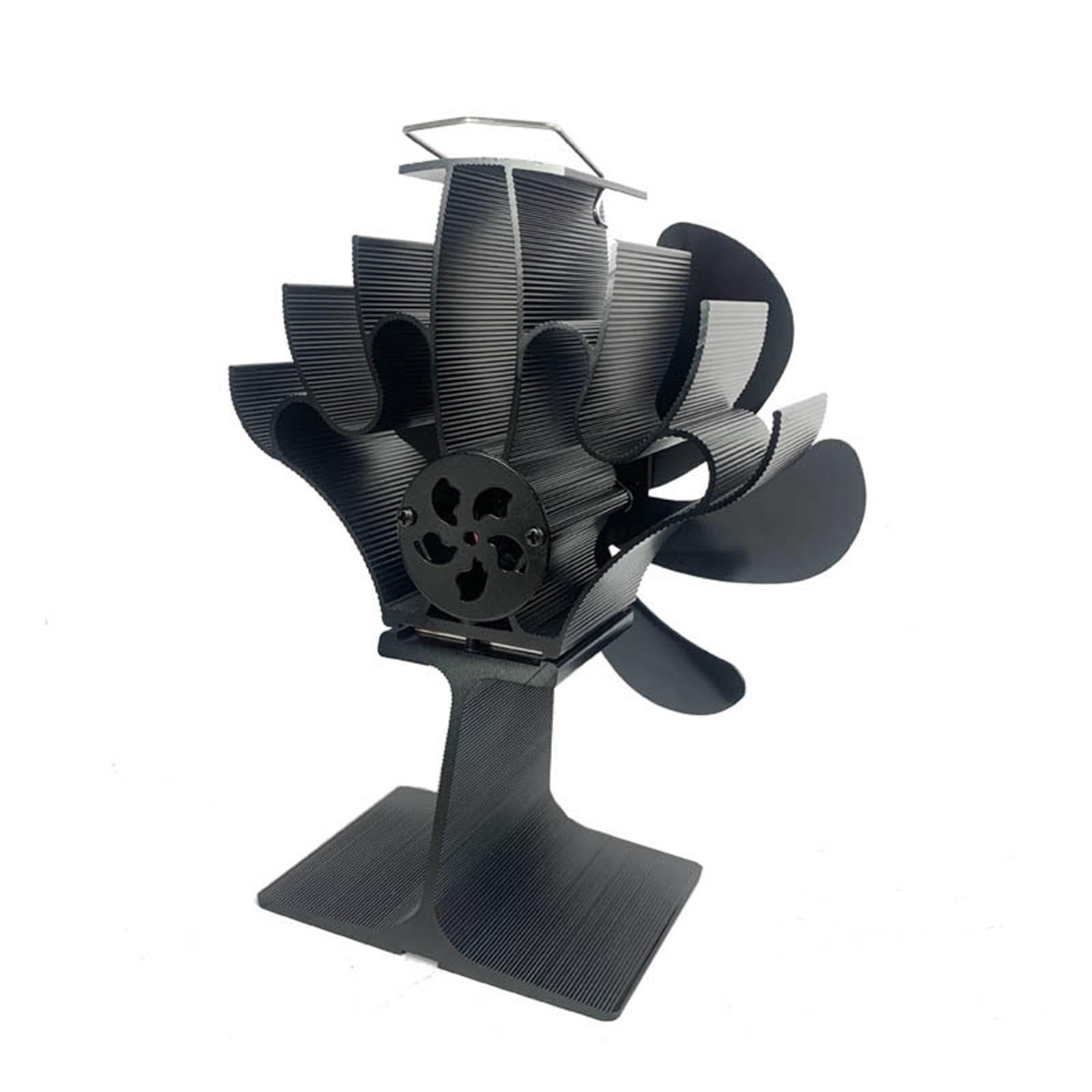 IEUDNS 6-Blade Fireplace Fan - Efficient Heat-Powered Stove Fan for Wood/Pellet Burners - Perfect for Fireplaces, Camping & Outdoor Picnics