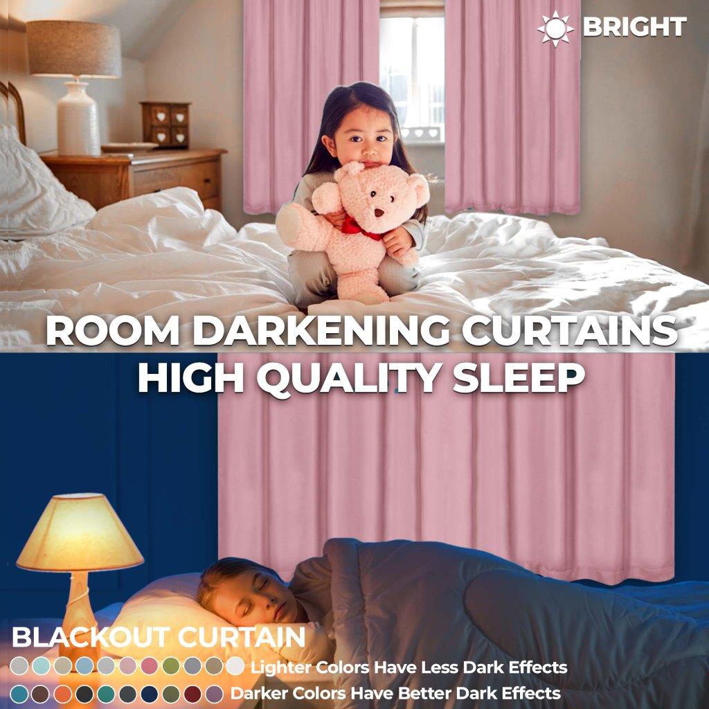 Blackout Curtains with Grommet Top - Solid Classic Modern Window Treatment for Bedroom & Living Room - Noise Reducing & Energy Saving