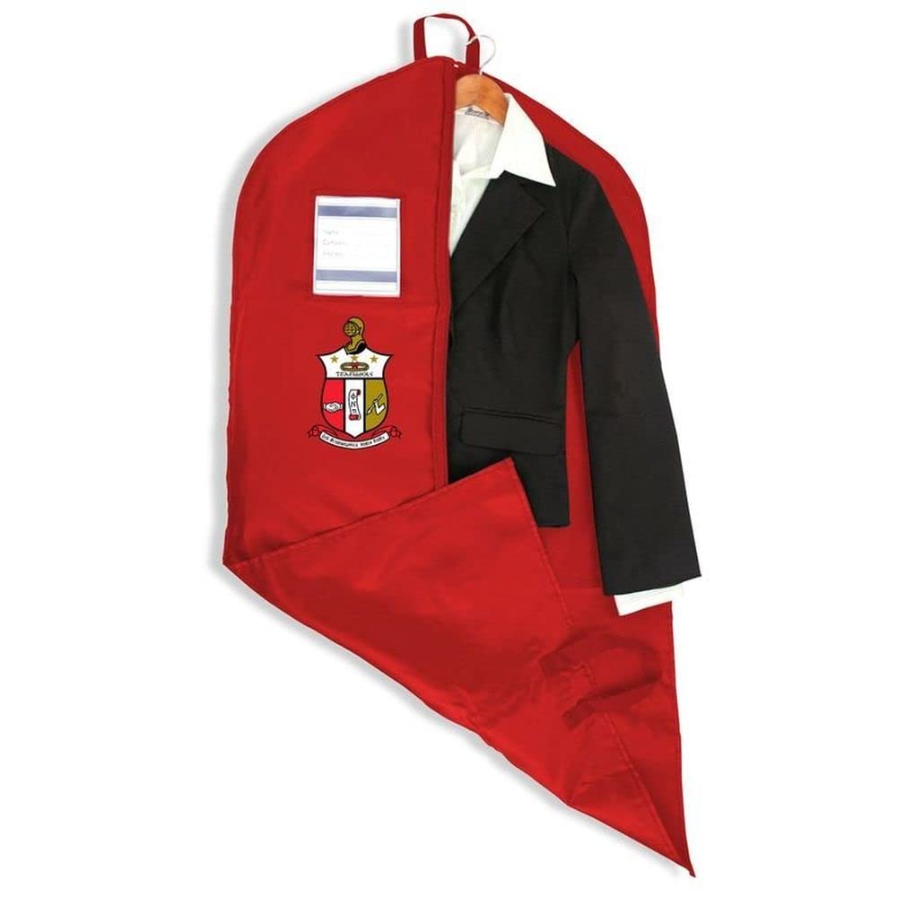 Kappa Alpha Psi Red Garment Bag for Travel & Formal Wear - Durable Suit Cover for Fraternity Events, Business Trips & Weddings