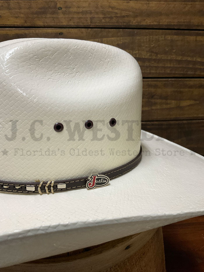 Justin JS1130SWWA44 10X Sweet Water Straw Cowboy Hat in Ivory - Perfect for Western Rodeo, Country Music Festivals & Summer Outdoor Adventures