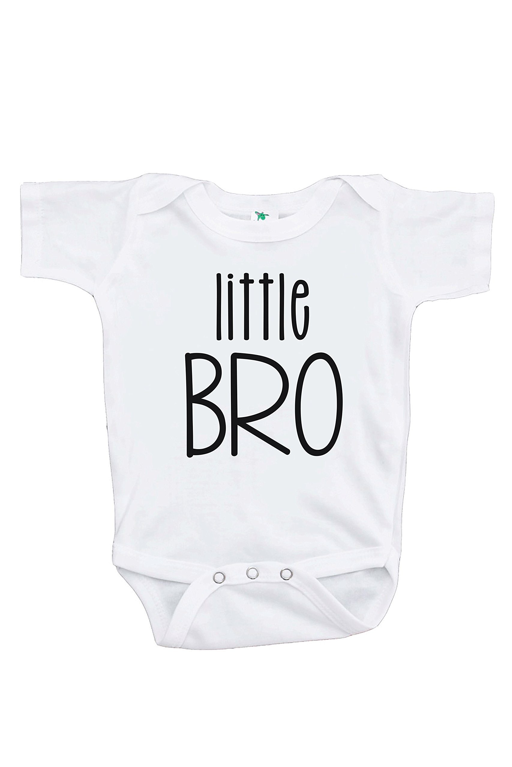 7 Ate 9 Apparel Baby Boy's Little Brother Bodysuit - Soft Cotton One-Piece Outfit for Newborns & Infants | Perfect for Family Photos, Playtime & Everyday Wear