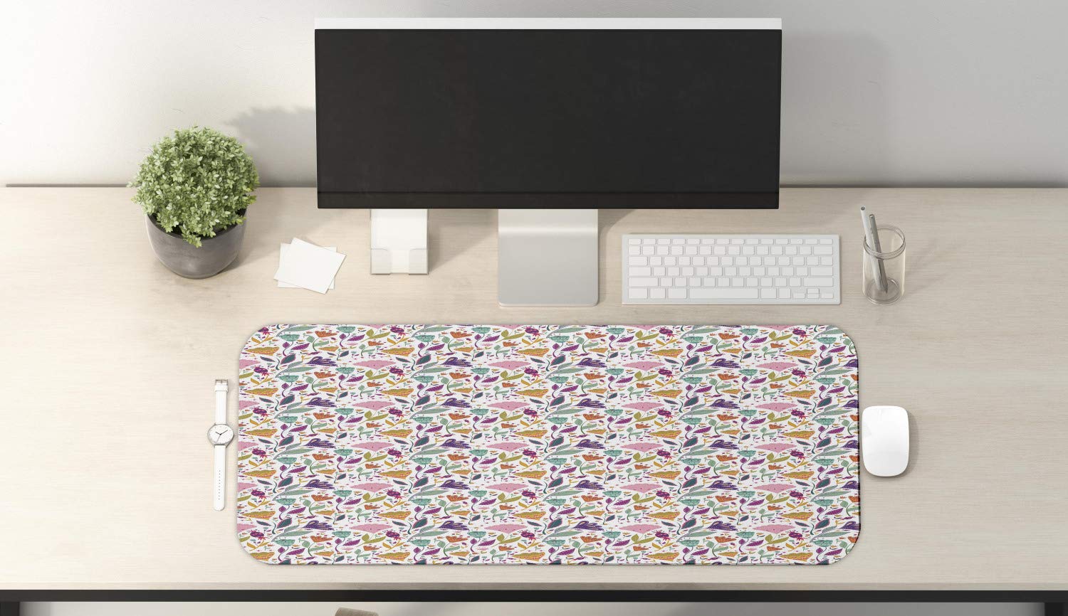 Ambesonne Floral Computer Mouse Pad - Large 31