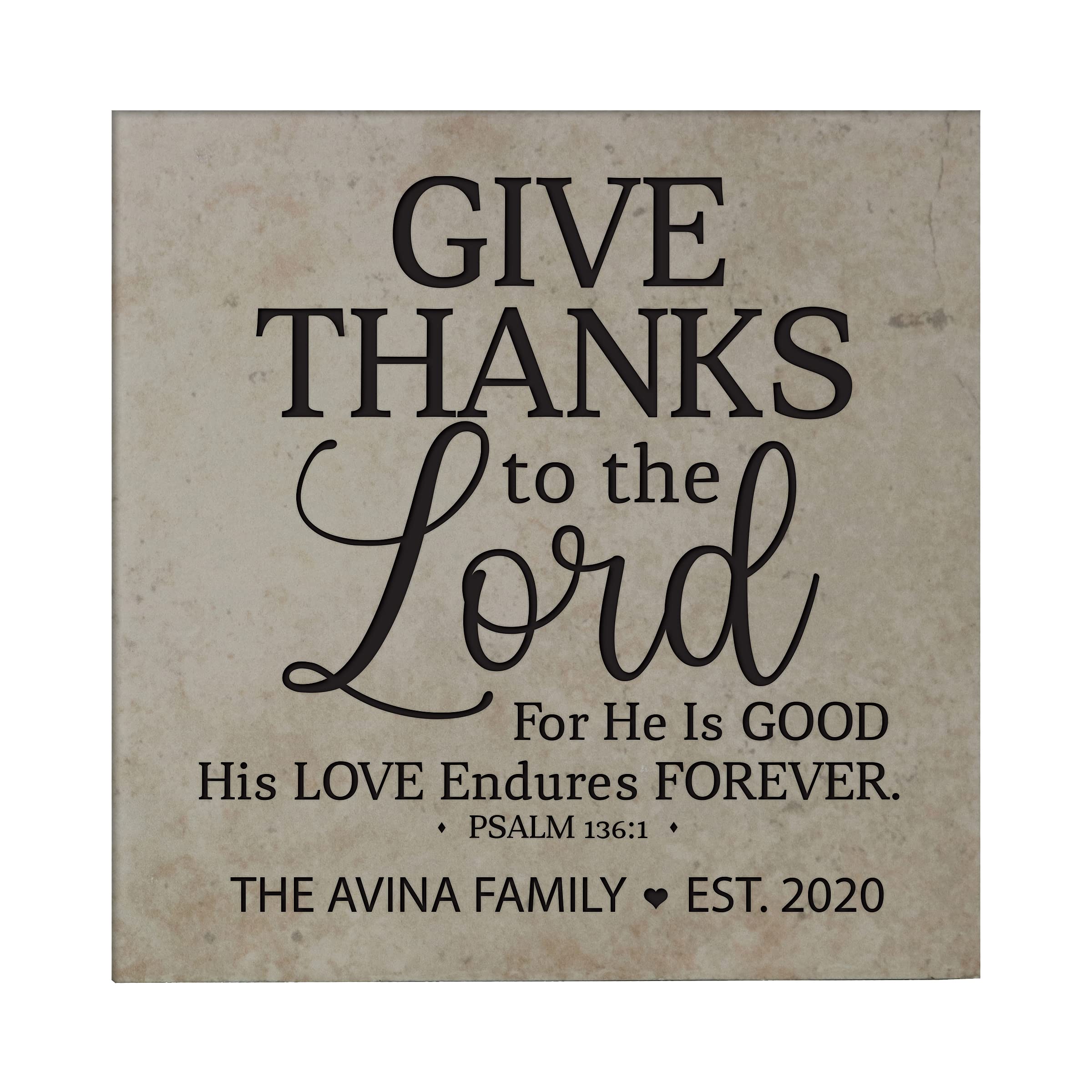 Personalized Ceramic Trivets - Heat Resistant 5.75x5.75 Inch Kitchen Decor for Table Insulation | Family Home Office & Living Room Accessories | Perfect for Thanksgiving, Dinner Parties & Holiday Decor (Give Thanks Design)