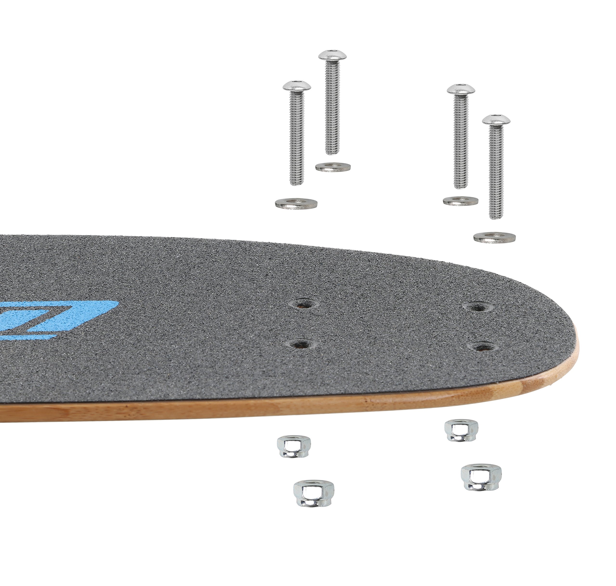Fireball Dragon Skateboard Hardware Kit - 8 Ultra Strong Stainless Steel Mounting Screws & Nuts Set for Longboard, Cruiser & Skateboard - Durable Skateboard Truck Bolts for Smooth Riding (Perfect for Commuting, Tricks & Street Skating)