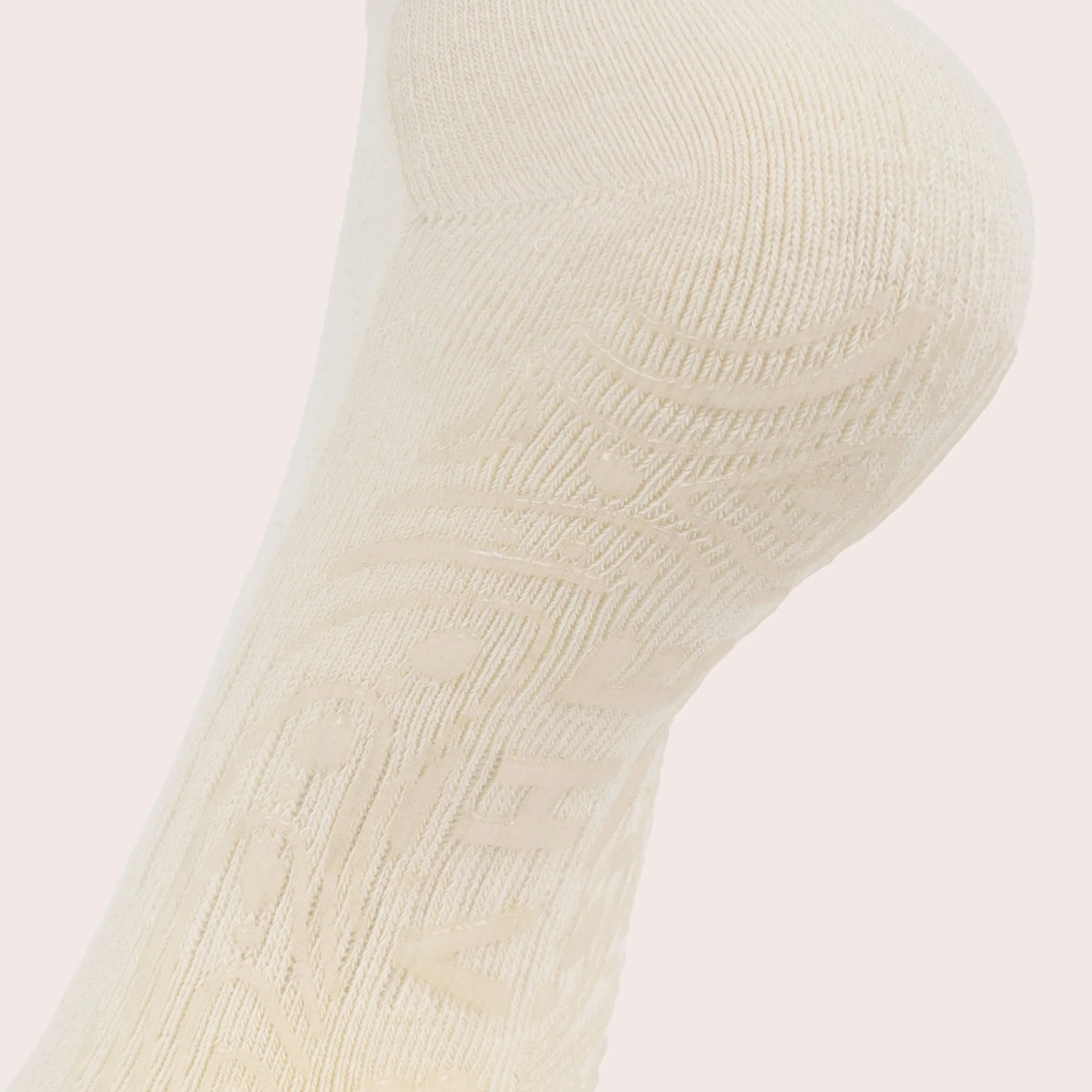 BAHE Non-Slip Grippy Crew Socks for Women & Men - Coconut Color - Anti-Skid Workout Socks for Yoga, Pilates, Gym & Home Use