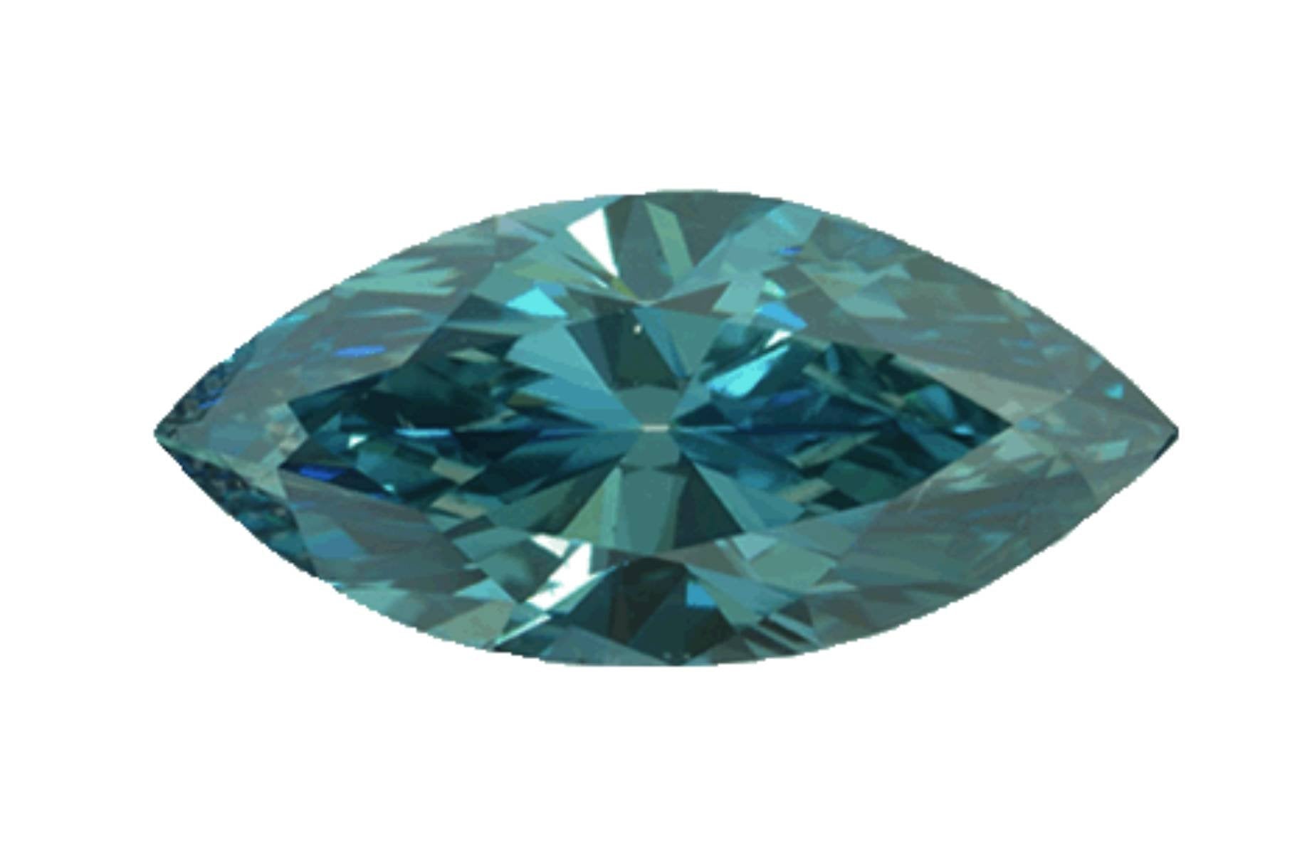 Wholesale Natural Vivid Greenish Blue Marquise Cut Diamond - 6x3mm, 8x4mm, 9x4.5mm - April Birthstone for Jewelry Making (Engagement Rings, Necklaces & Earrings) - SI Clarity Accent or Main Stone
