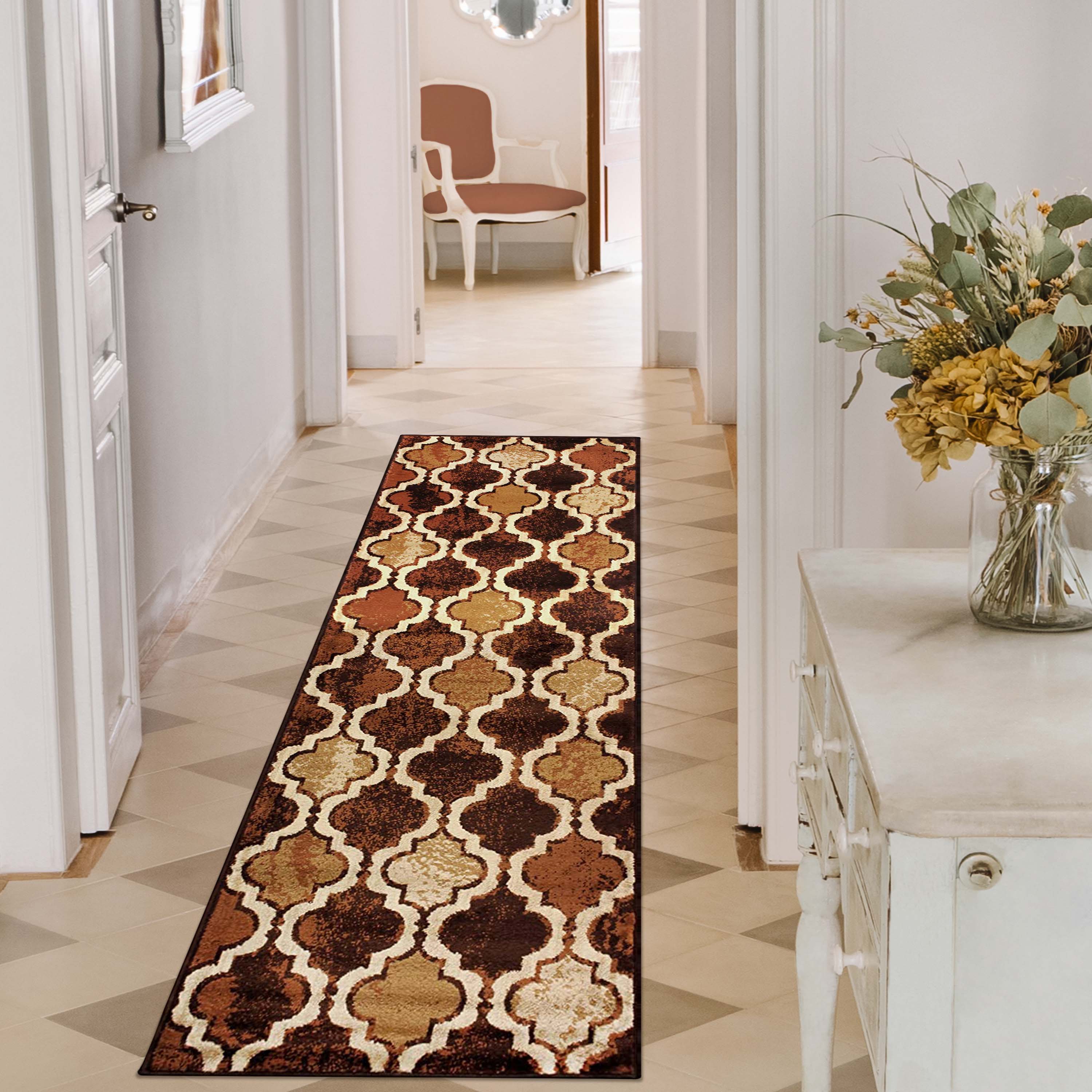 Viking Geometric Trellis Indoor Area Rug & Runner - Non-Slip Boho Chic Carpet for Living Room, Bedroom, Hallway - Perfect for Nordic Home Decor & Cozy Spaces