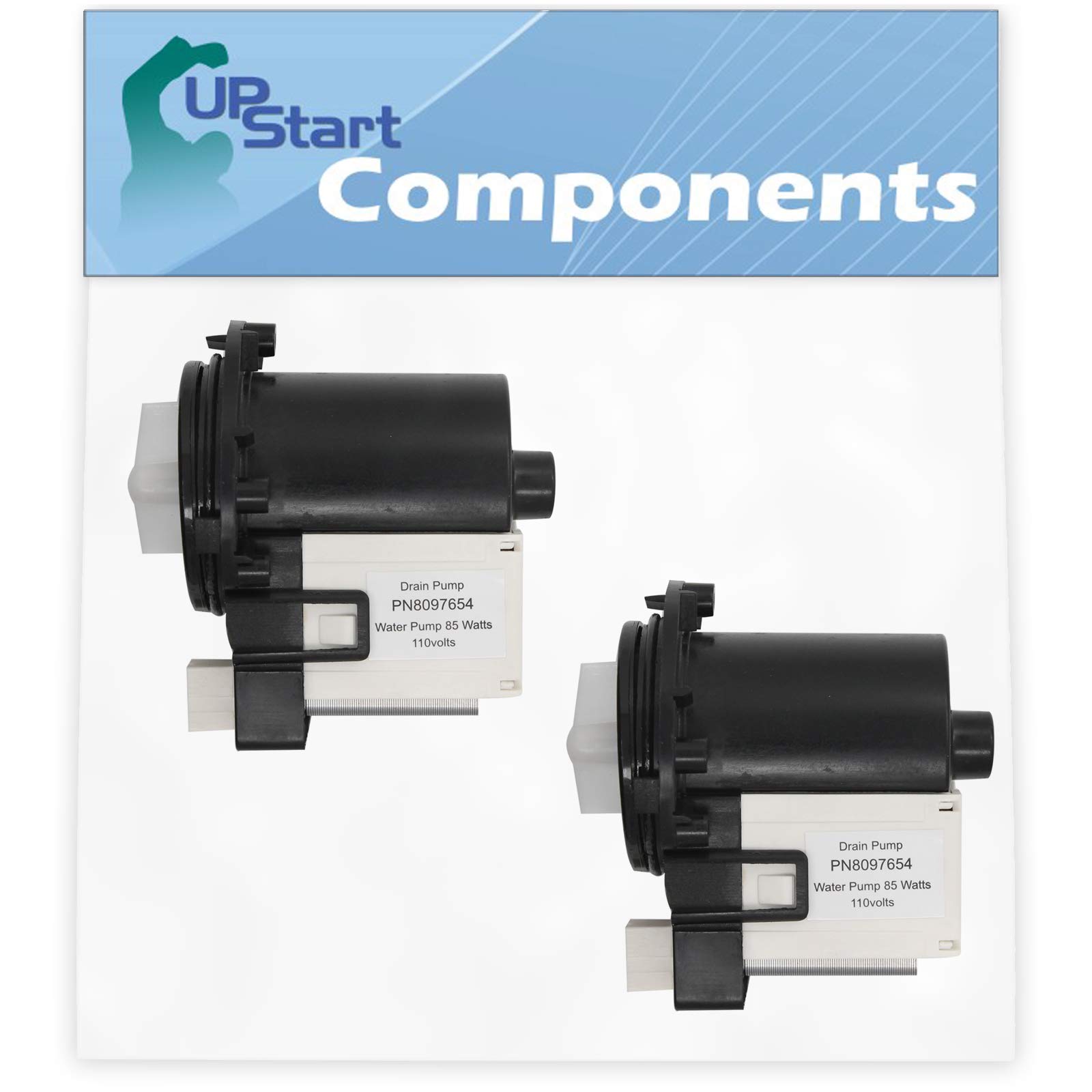 2-Pack DC31-00054A Washer Drain Pump Replacement for Samsung WF419AAW/XAA-0000 Washing Machine - Compatible with DC31-00054A Water Pump - UpStart Components Brand - Perfect for DIY Washing Machine Repair and Maintenance
