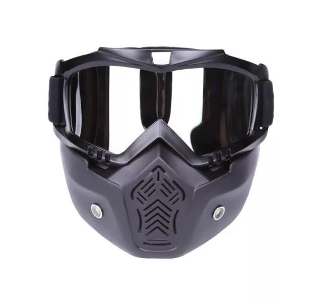 Anti-Fog Harley Motocross Goggles with Tactical Mask - Dirt Bike Riding, Snowmobile & ATV Protective Eyewear