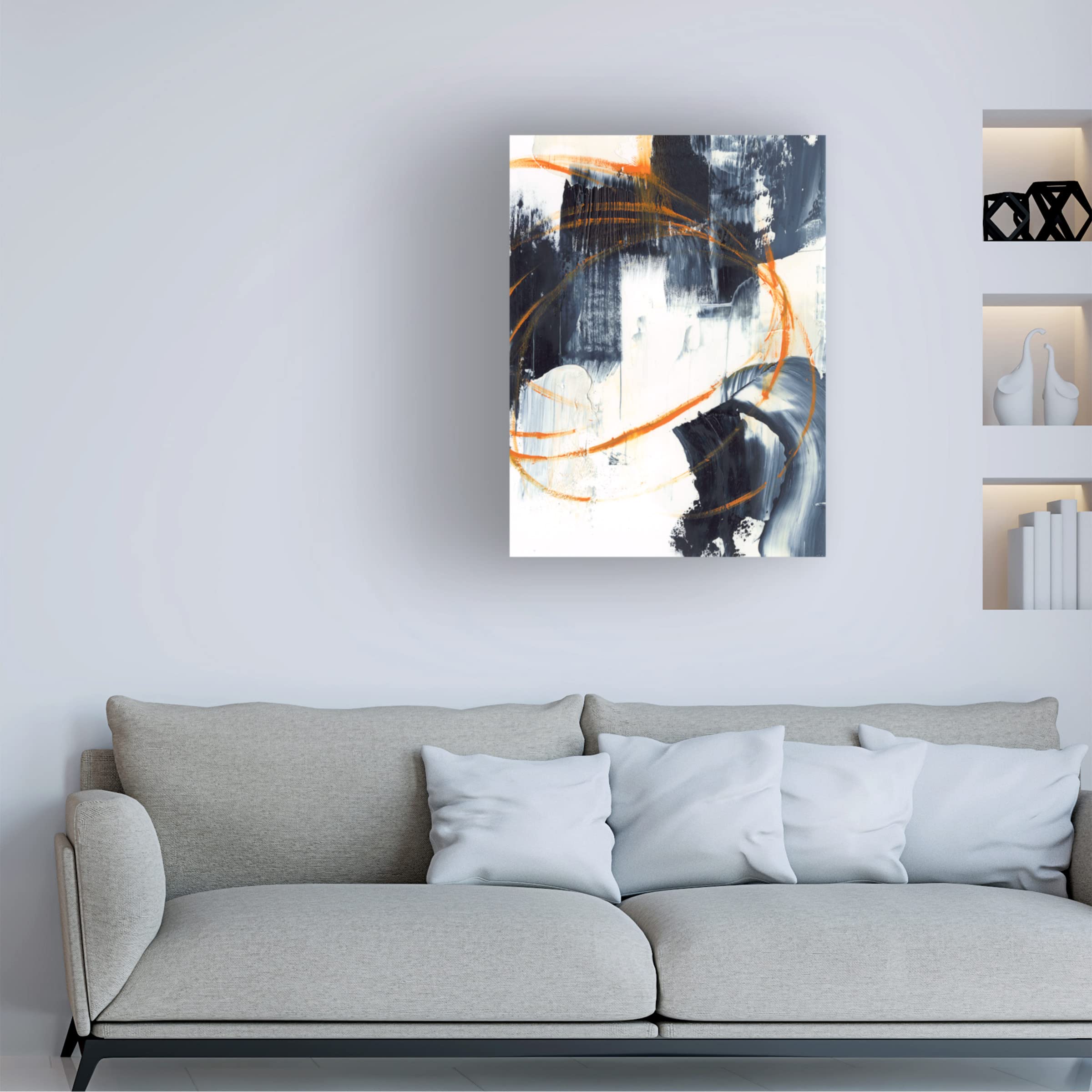 Trademark Fine Art 'Orange Rind II' Canvas Wall Art by Ethan Harper - Modern Abstract Painting for Living Room, Bedroom & Office Decor
