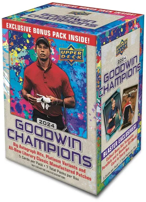 2024 Upper Deck Goodwin Champions Blaster Box - 24 Trading Card Packs with Exclusive Inserts - Perfect for Collectors & Sports Fans (Baseball, Basketball, Hockey) - Great for Gifts, Game Nights & Trading Card Battles