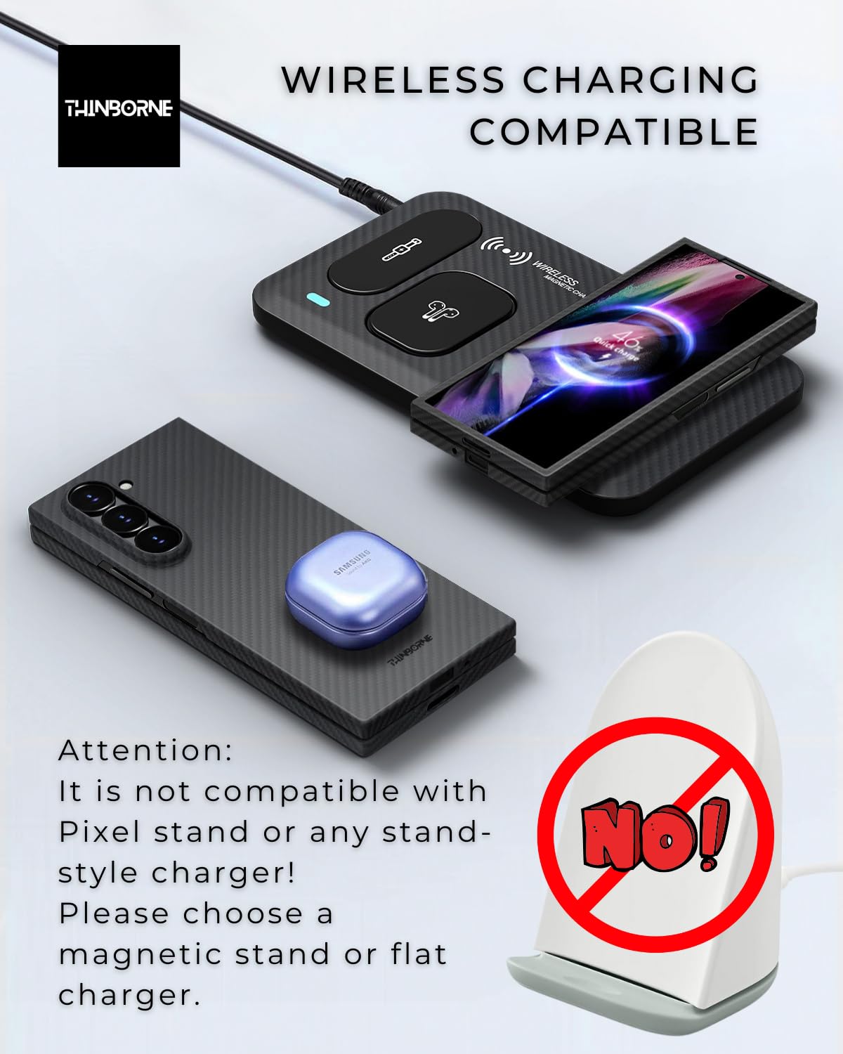 Ultra Thin Samsung Galaxy Z Fold 6 Case - 600D Aramid Fiber Magnetic Cover with Carbon Fiber Texture | Slim Protective Phone Case for Business & Travel | Minimalist Design for Everyday Use