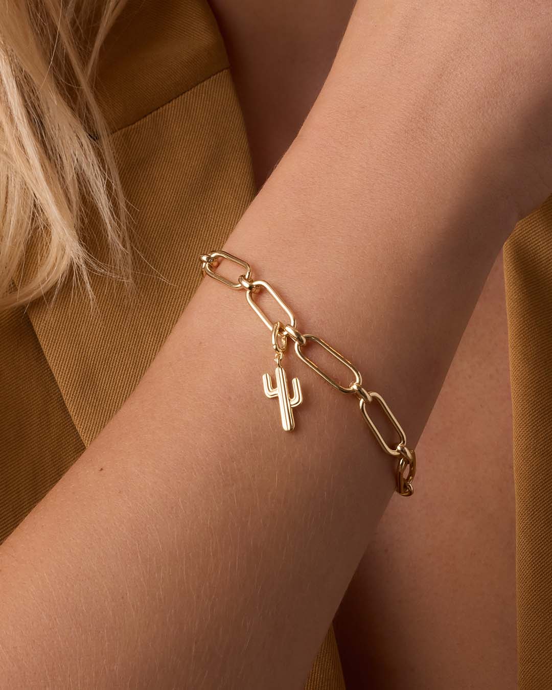 Cactus Parker Charm - Stylish and Unique Cactus Pendant Necklace for Women | Perfect for Boho Fashion, Casual Wear, and Gift Giving