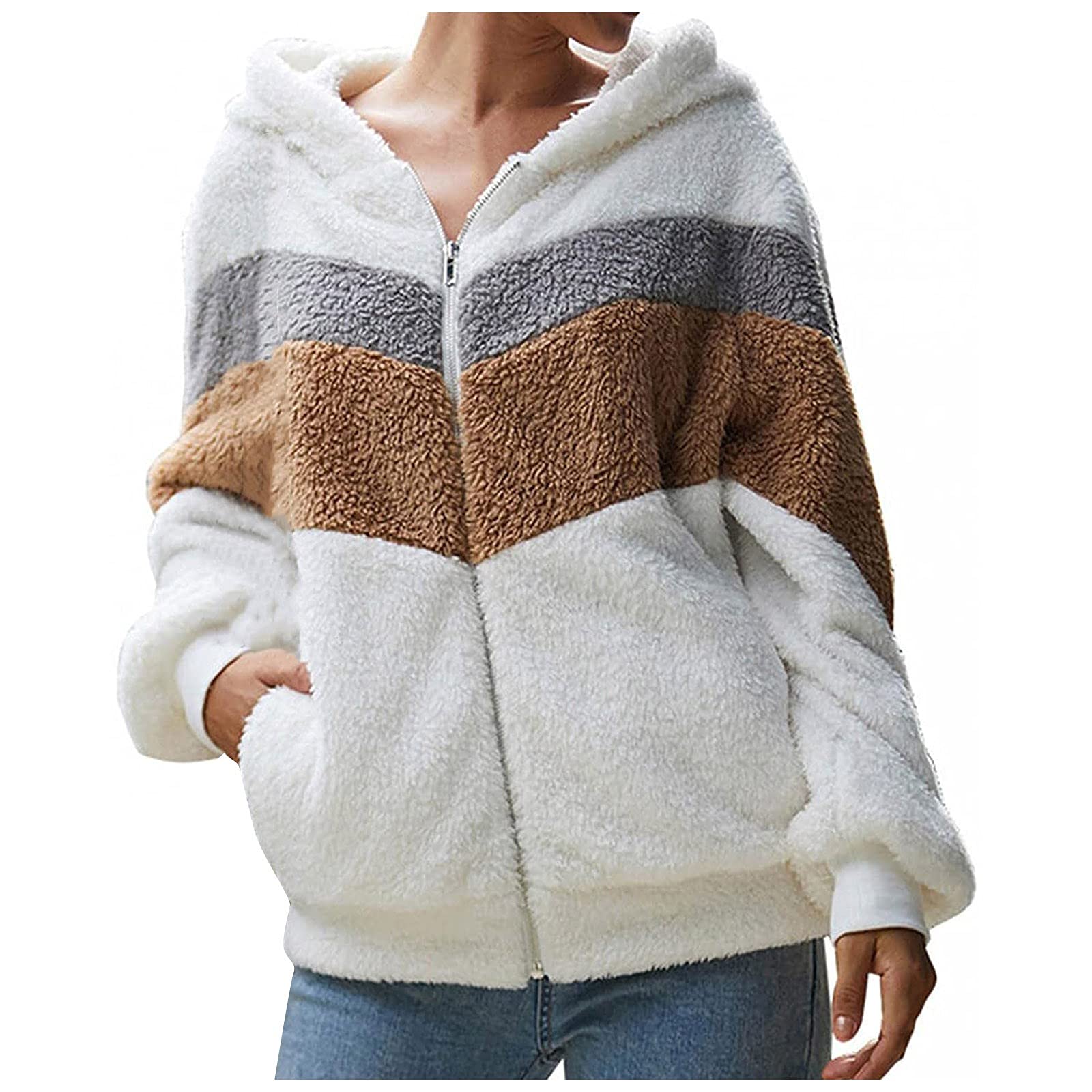 Women's Trendy Casual Long Sleeve Crewneck Sweatshirt - Striped Vintage Printed Loose Pullover Top for Everyday Wear & Outfits | Perfect for Fall, Winter & Layering
