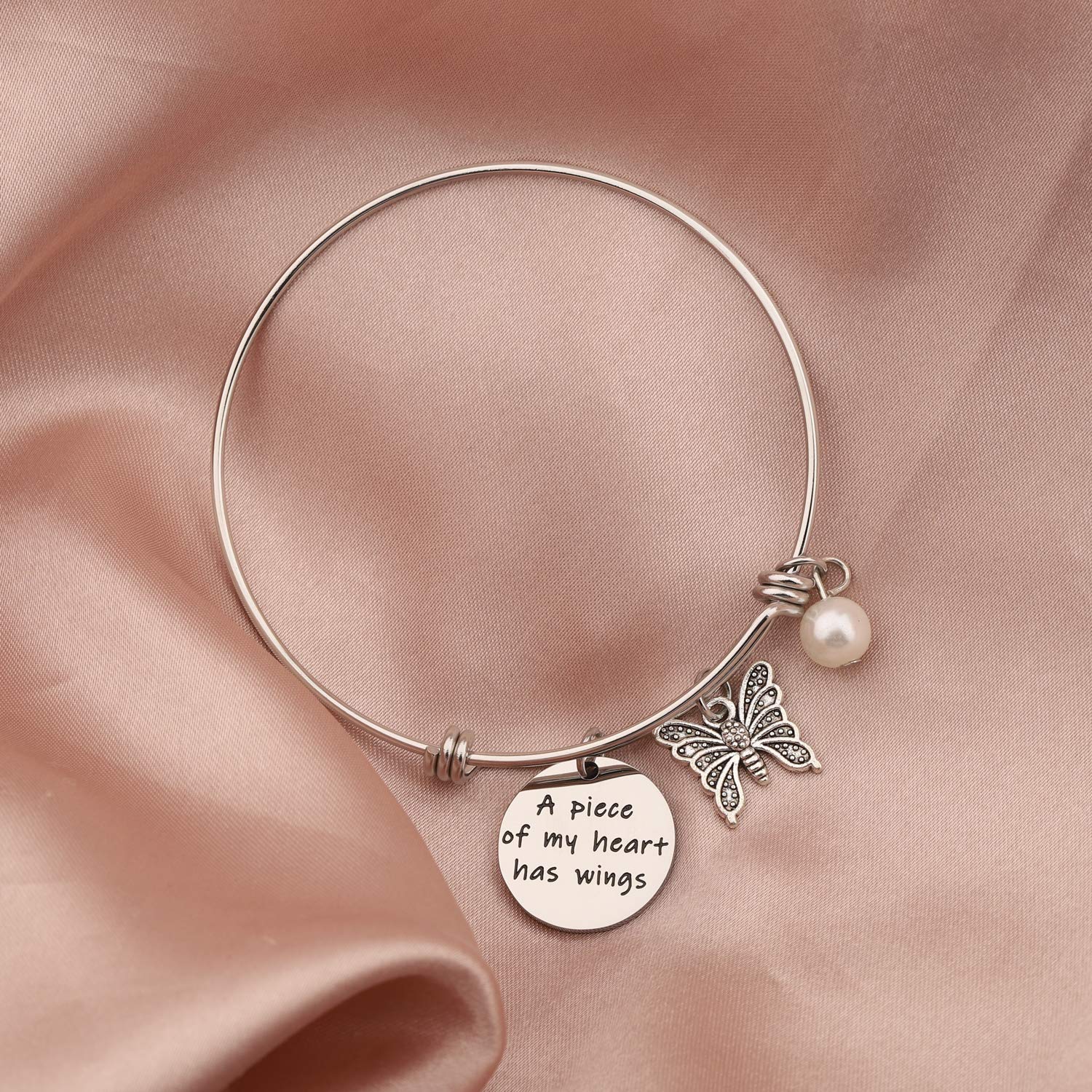 Butterfly Memorial Keychain - Sympathy Gift for Loss of Loved One, A Piece of My Heart Keepsake, Bereavement Gift for Women Men | Funeral, Memorial Service, Grieving Comfort
