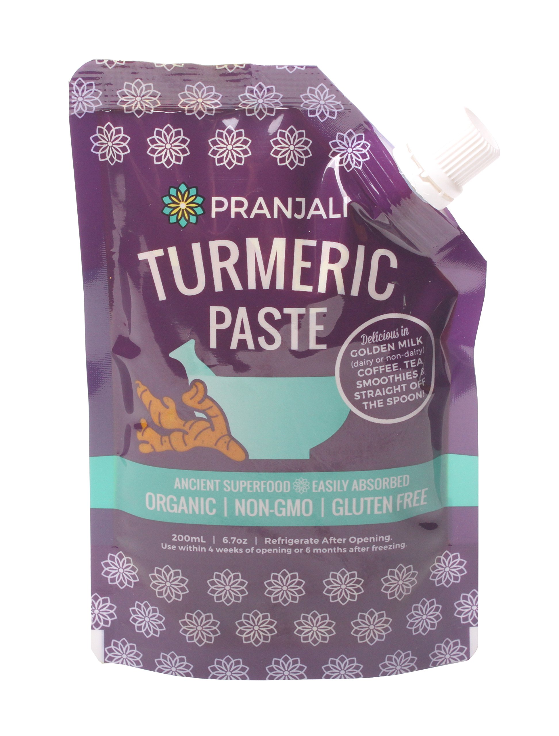 Organic Turmeric Paste (Golden Paste) - Non-GMO, Gluten-Free, 6.7 oz - Perfect for Smoothies, Golden Milk & Ayurvedic Recipes