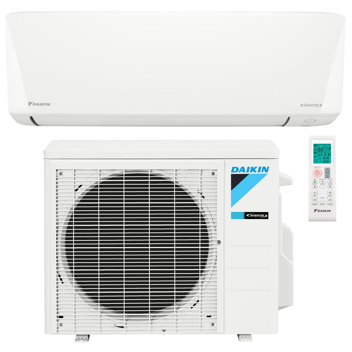 Daikin 9000 BTU 18 SEER2 Ductless Mini Split Wall Mount Heat Pump Air Conditioner - Energy Efficient Cooling & Heating for Bedrooms, Offices & Small Spaces