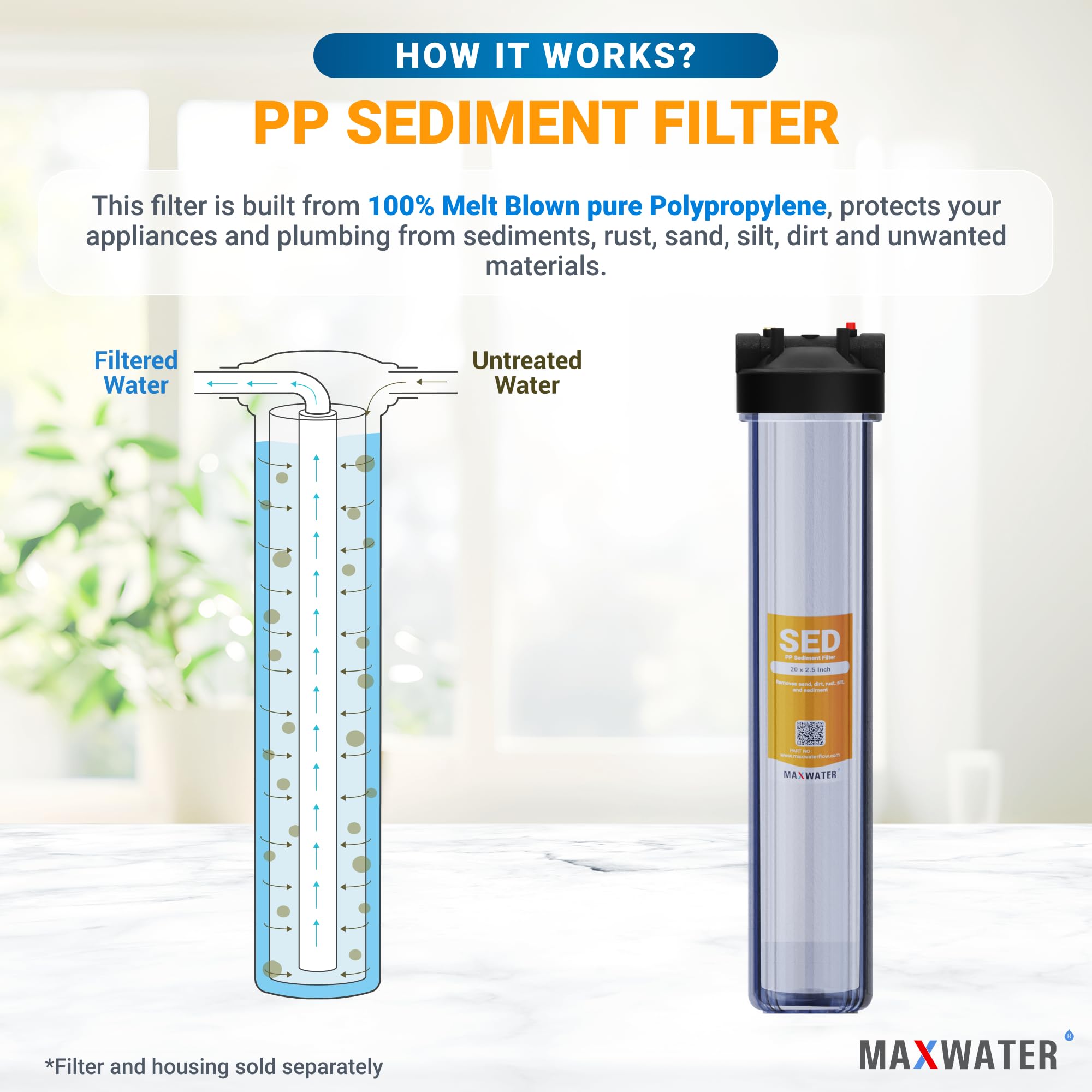 Max Water Slim Blue 5 Micron 20